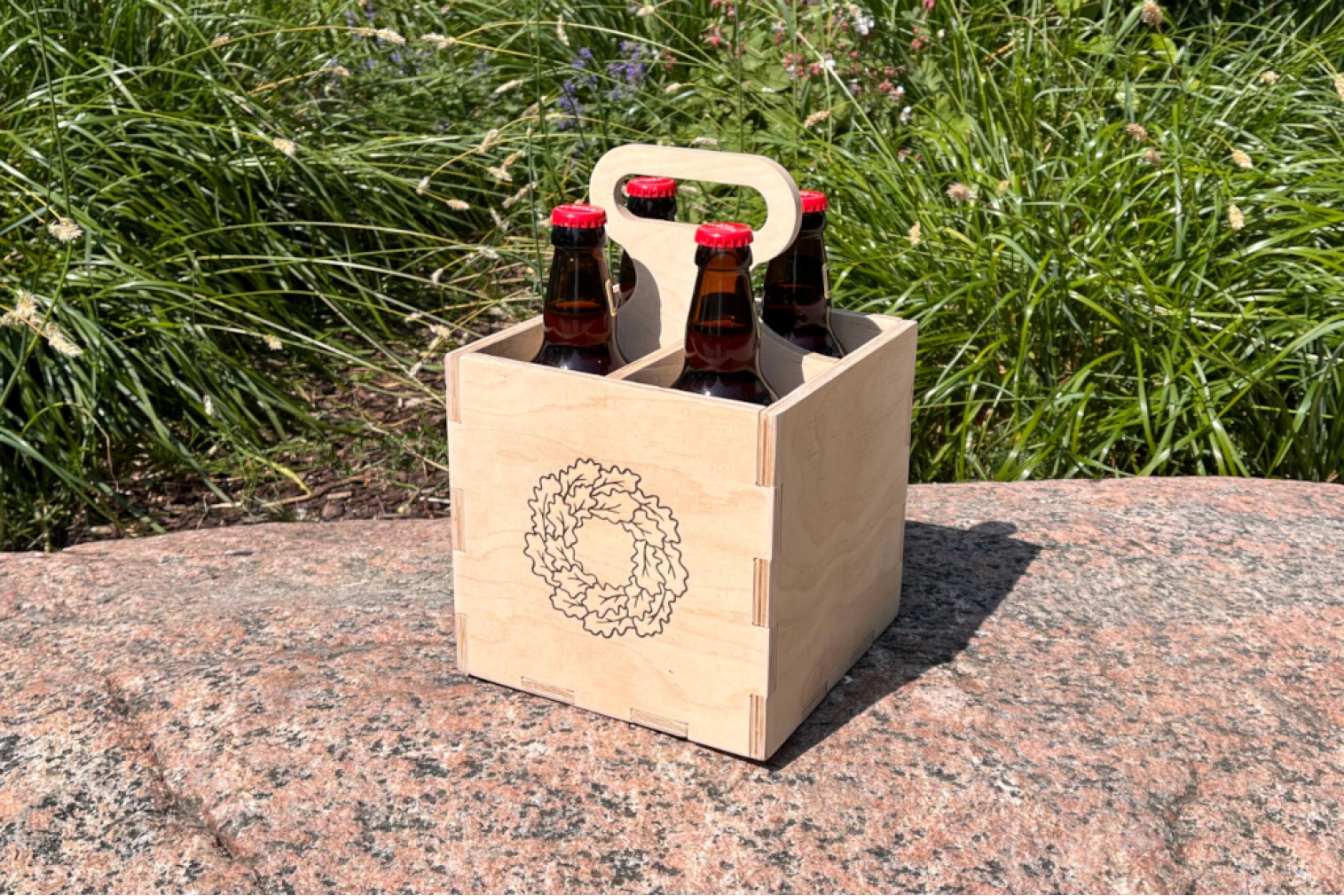 Beer bottle box Līgo crown dark