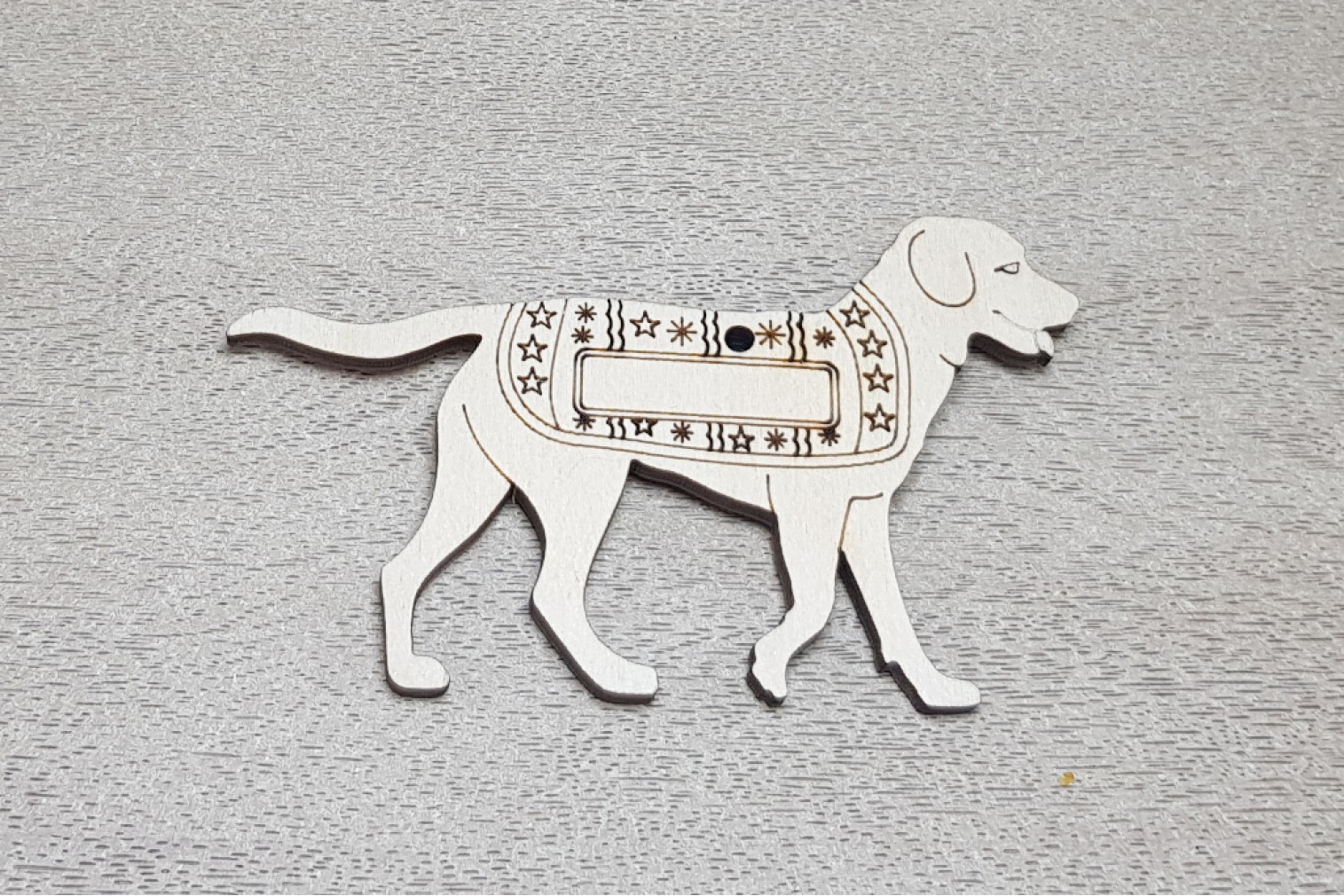 Christmas tree decoration labrador with a coat
